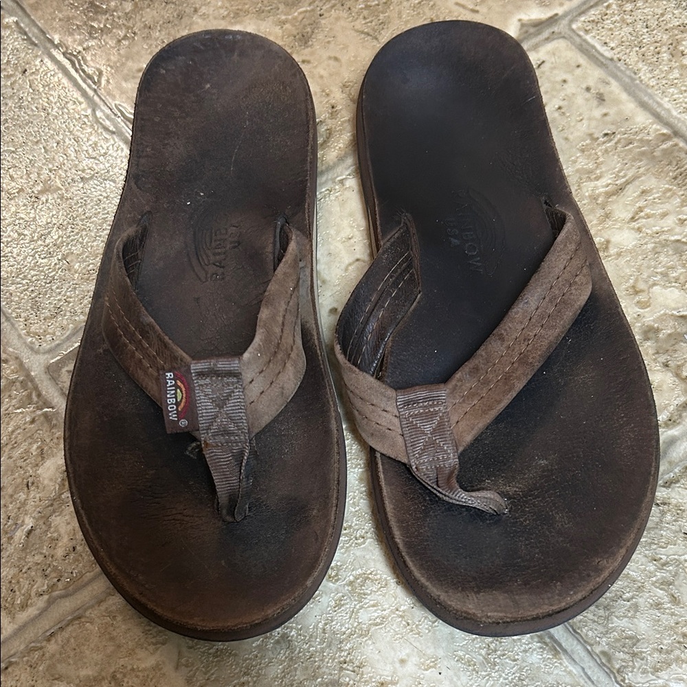 Rainbow Premier Leather Flip Flops